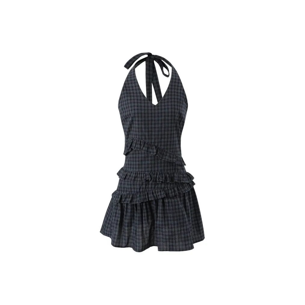 Vine Color Темно-синий Синий Женские Слип-платья