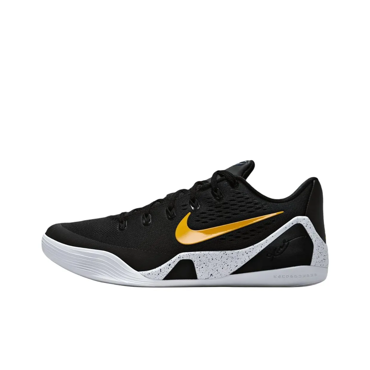 Nike Kobe 9 Slip Resistant Abrasion Resistant Low Топ Баскетбольные кроссовки Унисекс Черный золотой