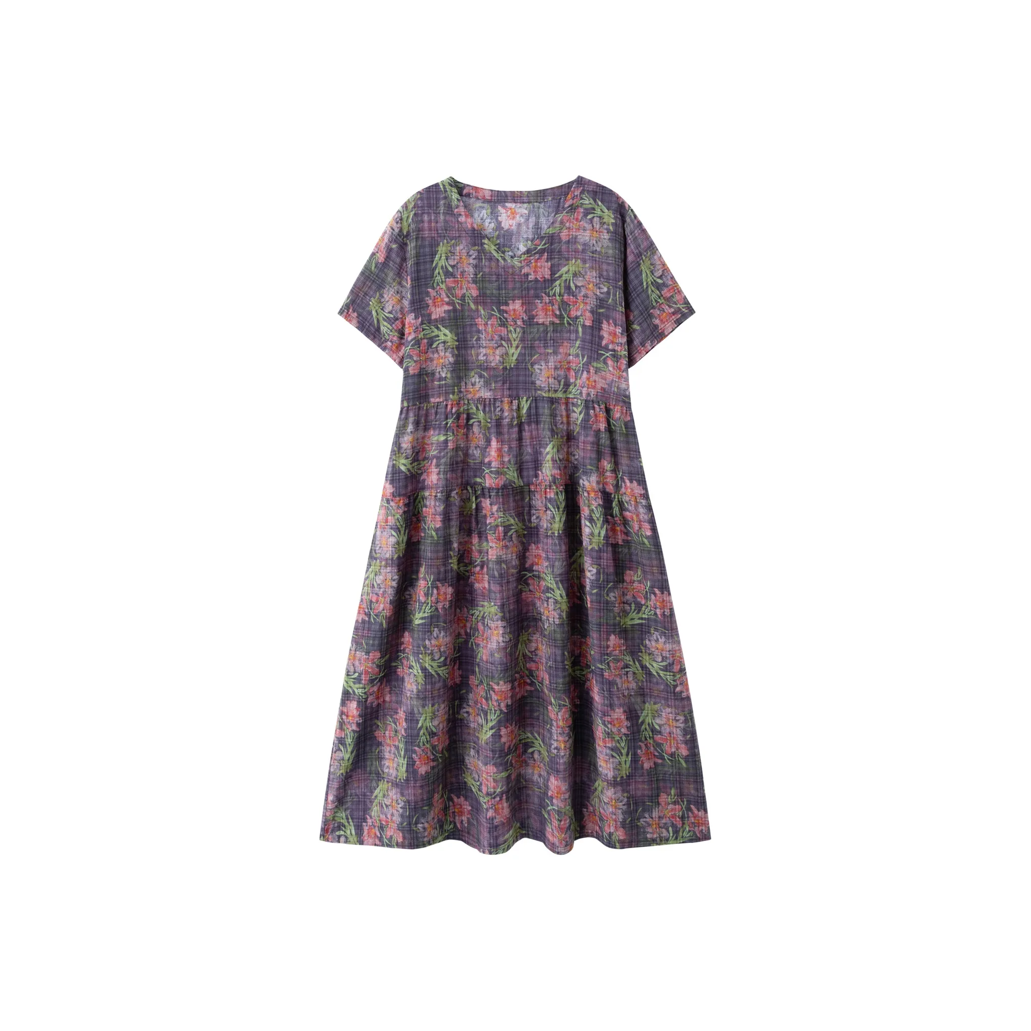 X MOOM Фиолетовый Женские Короткие Платья с Рукавами