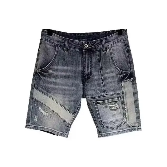 GEOGRE ALEX Blue Men's Denim Shorts GEOGRE ALEX Синий Мужские Джинсовые Шорты