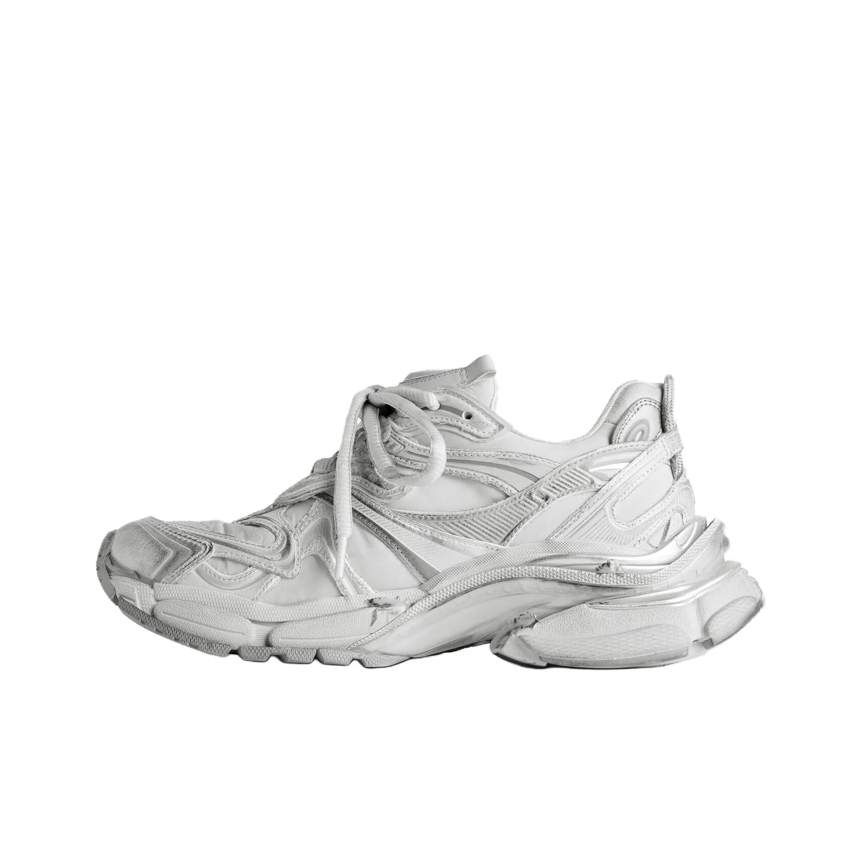 Balenciaga Runner2.0 Low Top Chunky Sneakers Women's Gray Silver