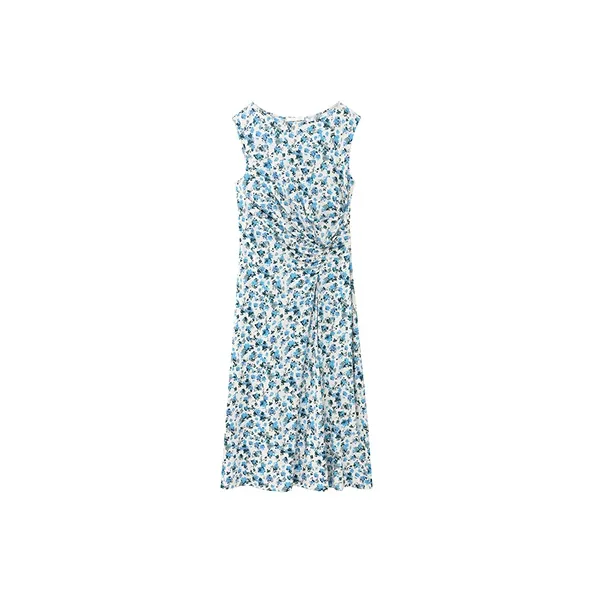 OVV Сине-зеленое цветочное женское платье без рукавов
