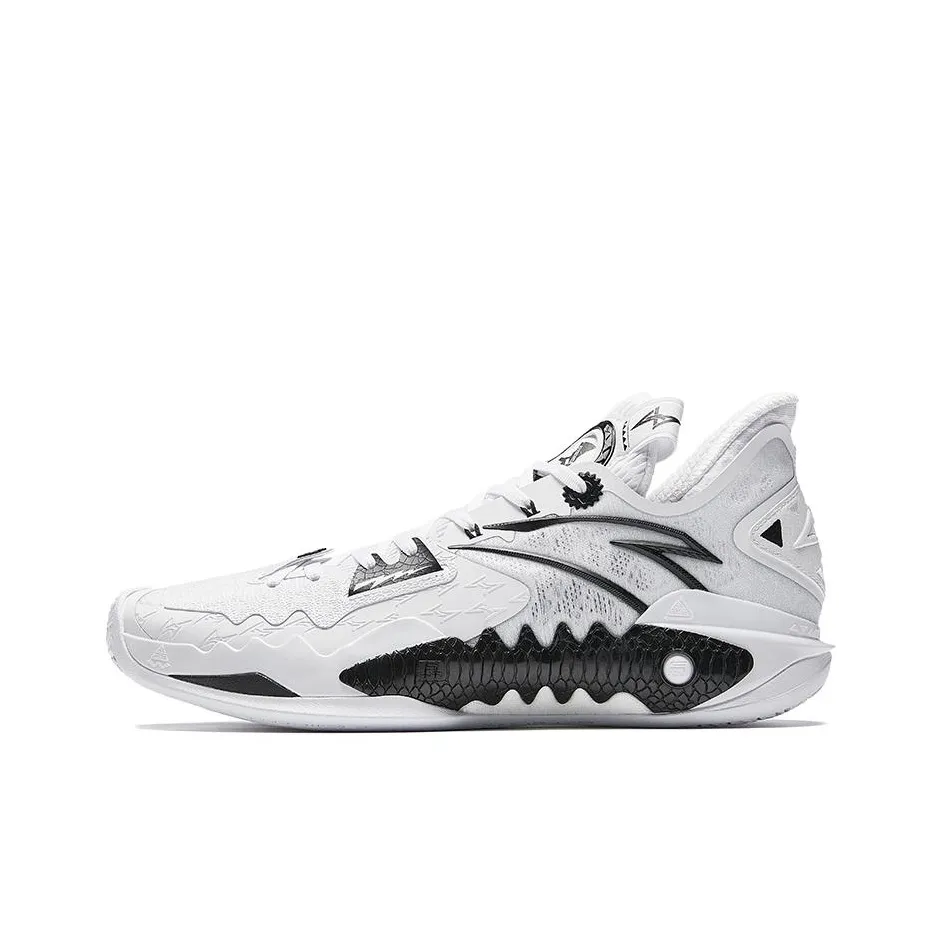 ANTA Shock Wave 5 Баскетбольные кроссовки Низкий топ Белый черный Мужской