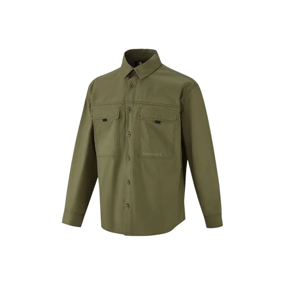 Конверс Оливково-зеленые Мужские Рубашки