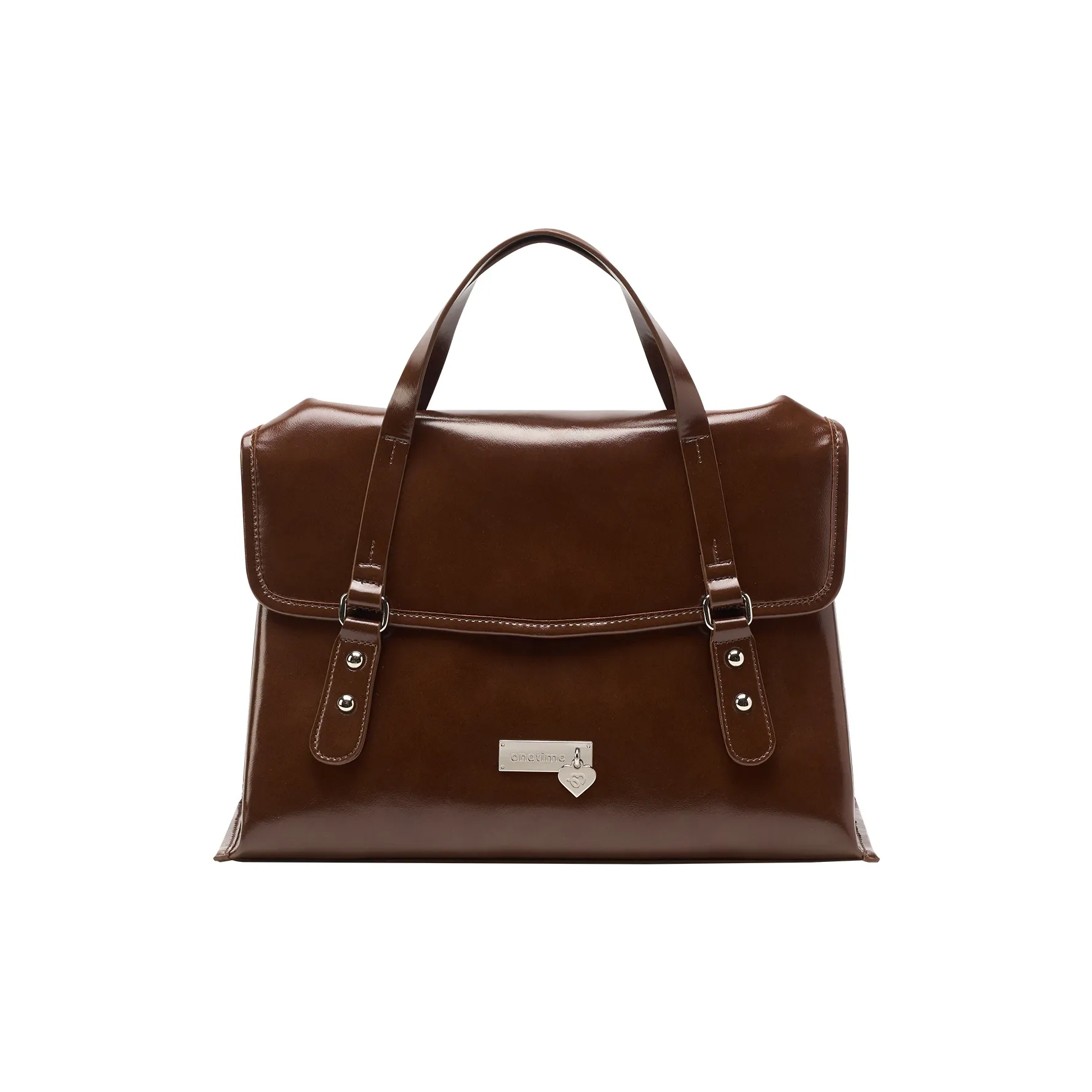 ONE TIME Рюкзак из синтетической кожи с откидной крышкой женский цвет фундуковый коричневый