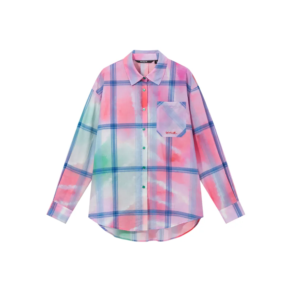 Desigual Женские рубашки арбузно-розового и красного цвета