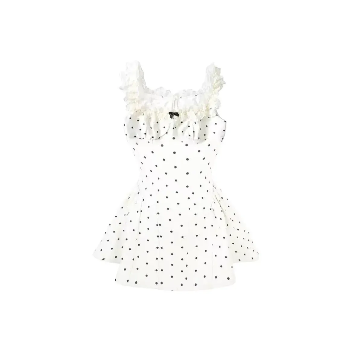 ZUKIZUKI Белый гороховый узор юбка женские слиплатья