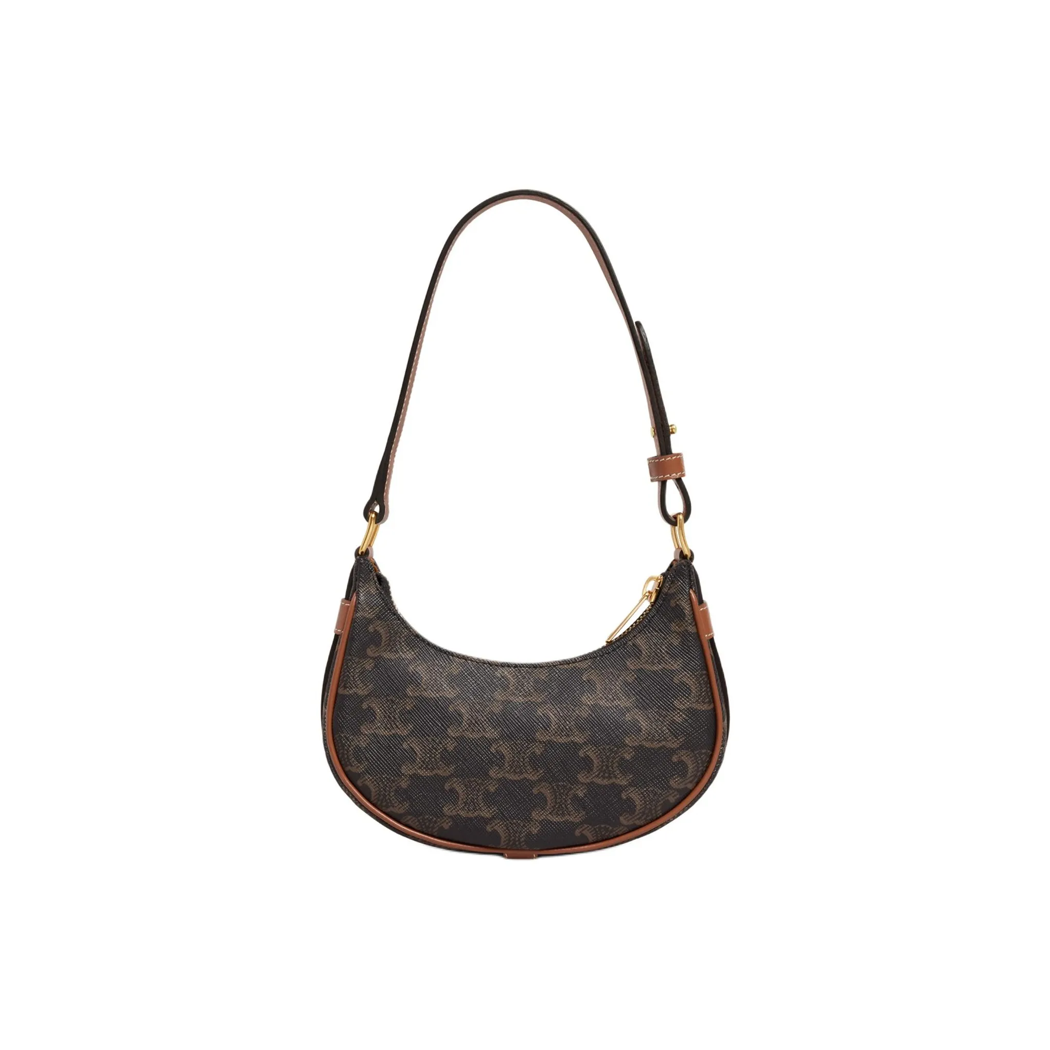 CELINE AVA Cow Leather Binding Shoulder Bag, Handbag, Shoulder Bag Mini Women's Tawny