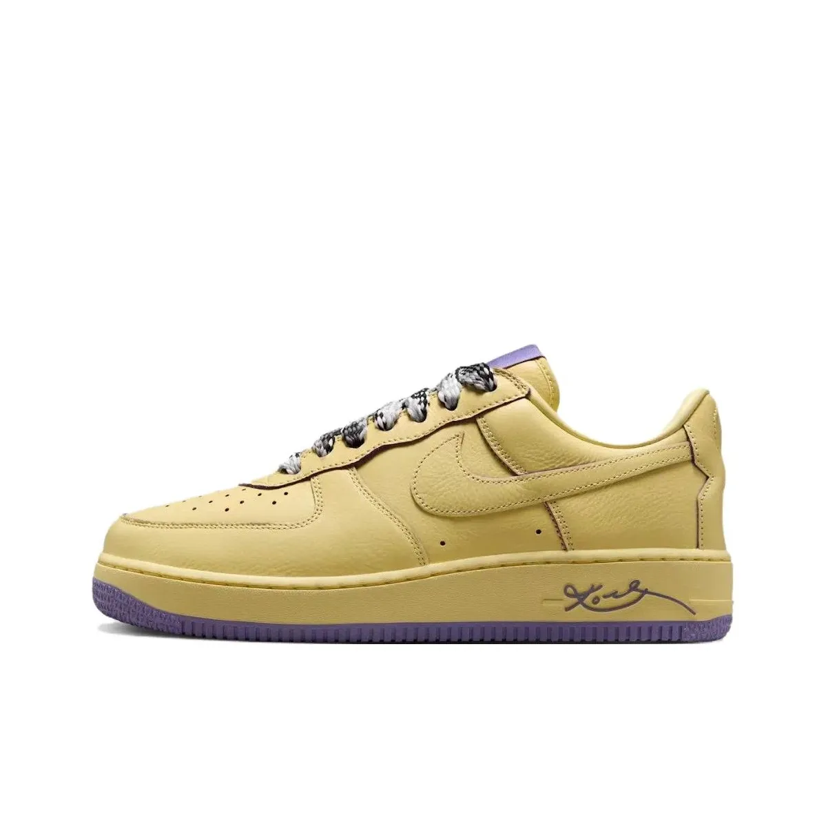 Nike Air FORCE 1 Slip-on Устойчивый к истиранию Низкий Топ Скейтбординг Кроссовки Унисекс Желтый