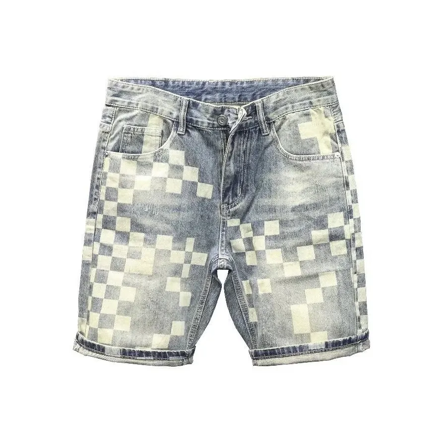 GEOGRE ALEX Blue Men's Denim Shorts GEOGRE ALEX Синий Мужские Джинсовые Шорты