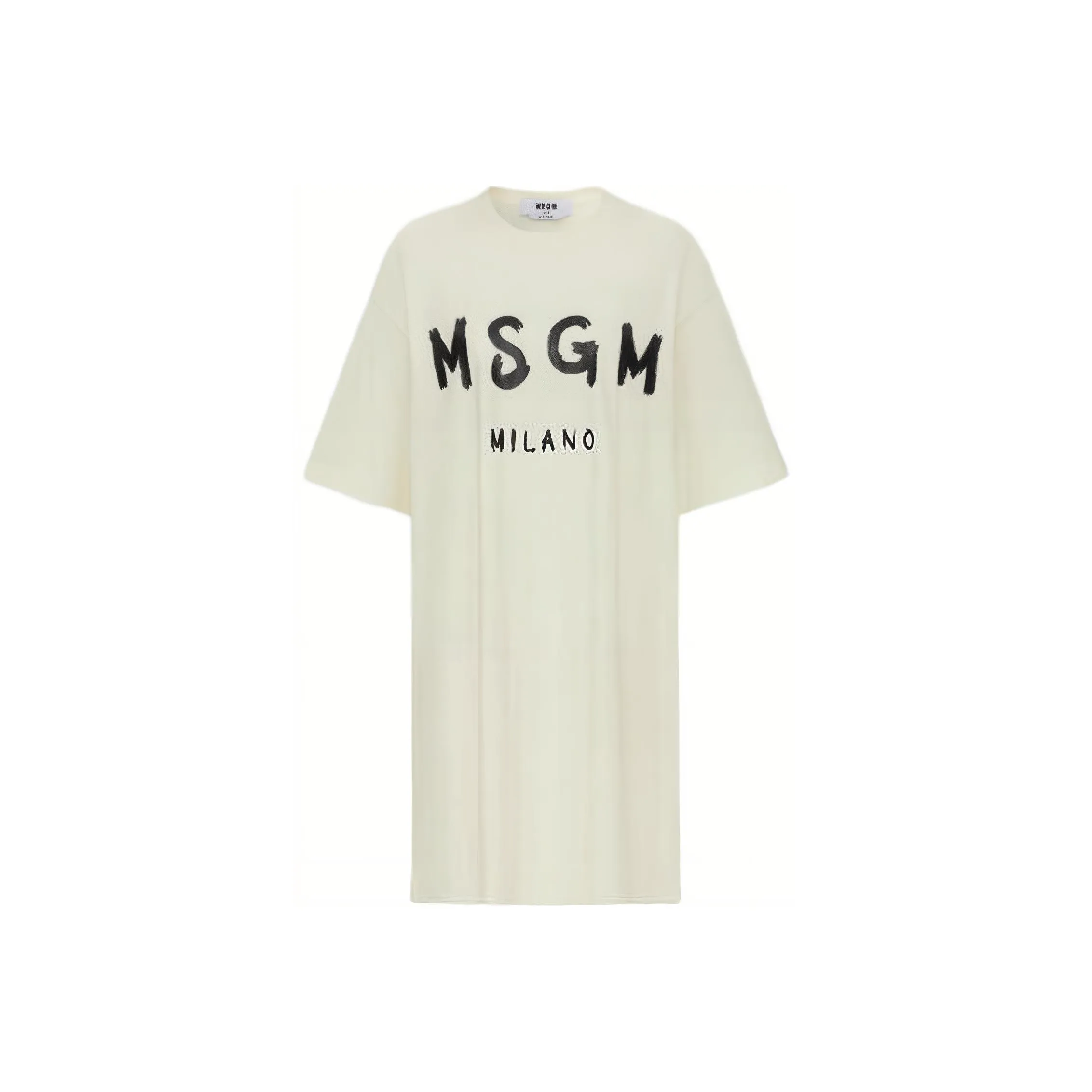 MSGM Короткий рукав Платье Женское Кремовый