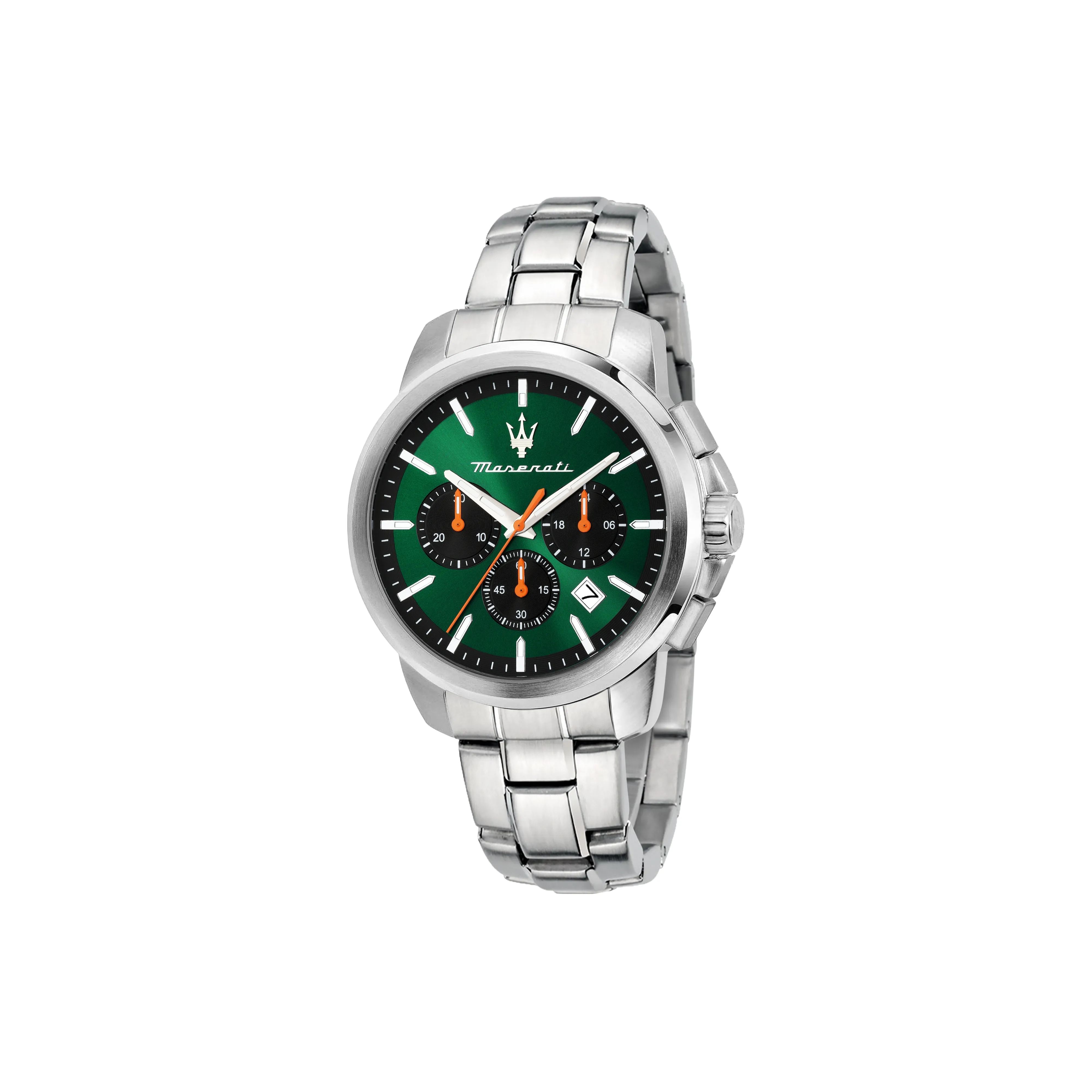 Maserati SUCCESSO Collection Success Collection Кварцевые Мужские Наручные Часы Стальной Ремешок 42 мм Зеленый Циферблат