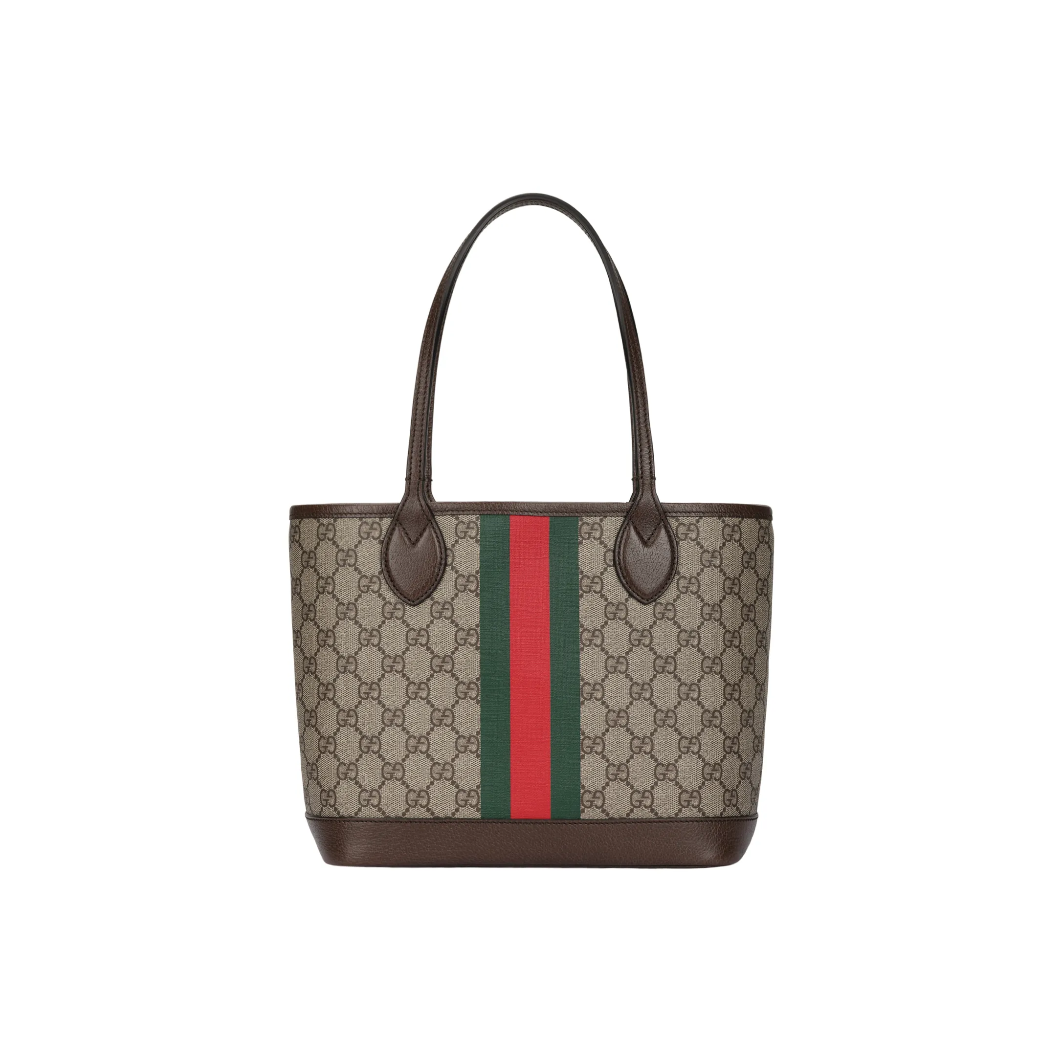 GUCCI Ophidia Canvas With Leather Tote Bag, Shopping Bag, Handbag Trumpets Women's Brown & Ebony