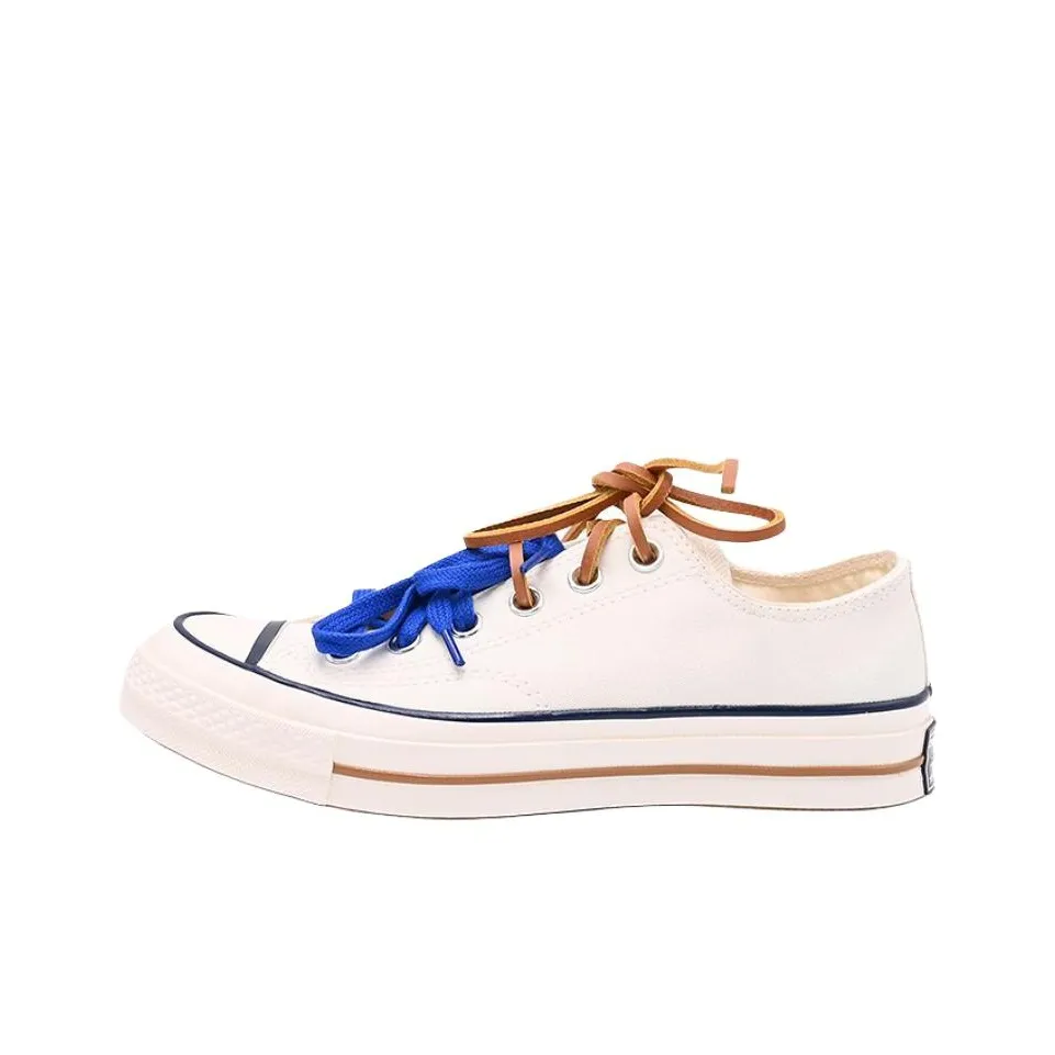 Converse Chuck 70 Устойчивые к истиранию Низкие Кеды Унисекс Белый Синий Коричневый