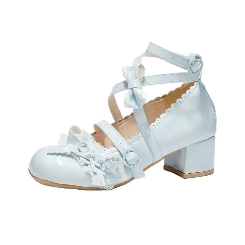 BINGO DUCK Грубый каблук Мэри Джейн Женские обувь