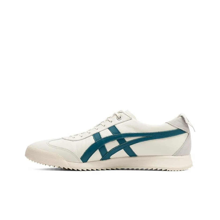 Onitsuka Tiger Износостойкий низкий топ Повседневная городская Коммутирующая беговая обувь Унисекс Белый Синий