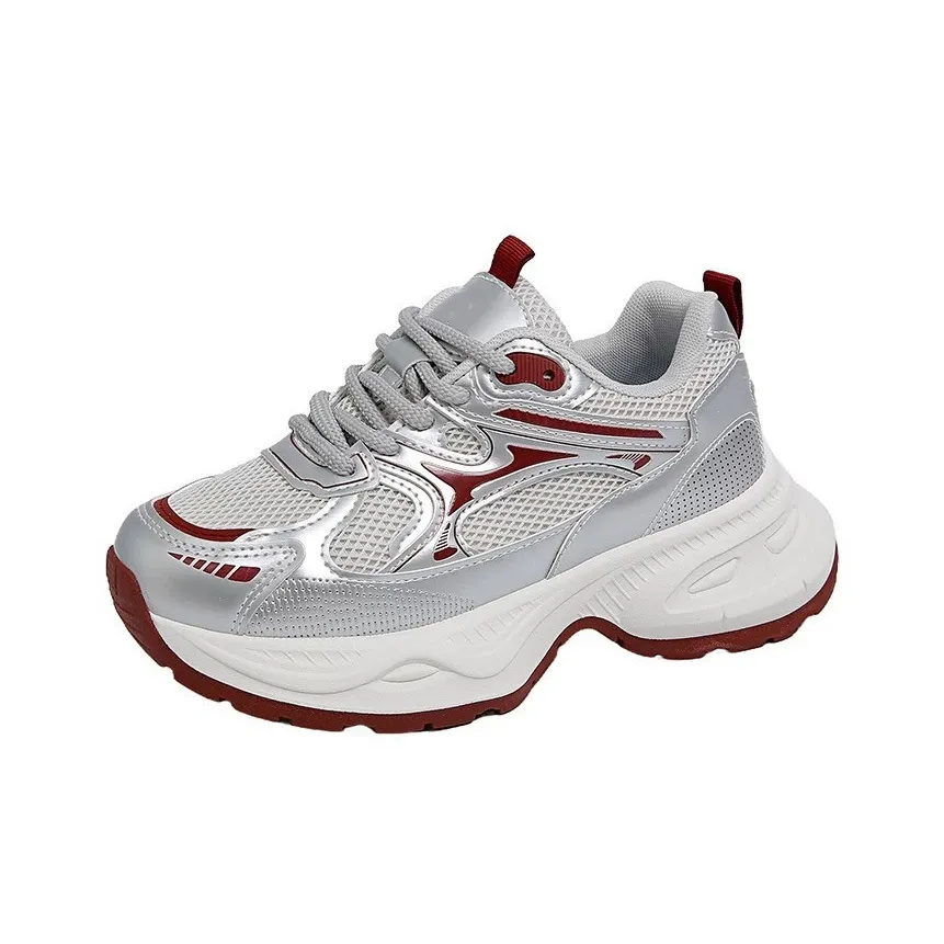 Beerus Дышащие массивные кроссовки женские цвет бордовый