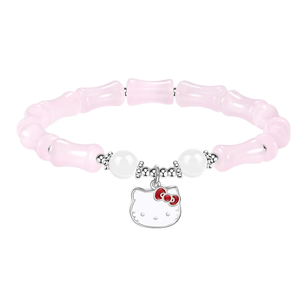 TIDECOLOR x Sanrio Hello Kitty Минималистский стиль Нишевый дизайн Розовый бант KT Кошка Браслет Шнурки браслеты