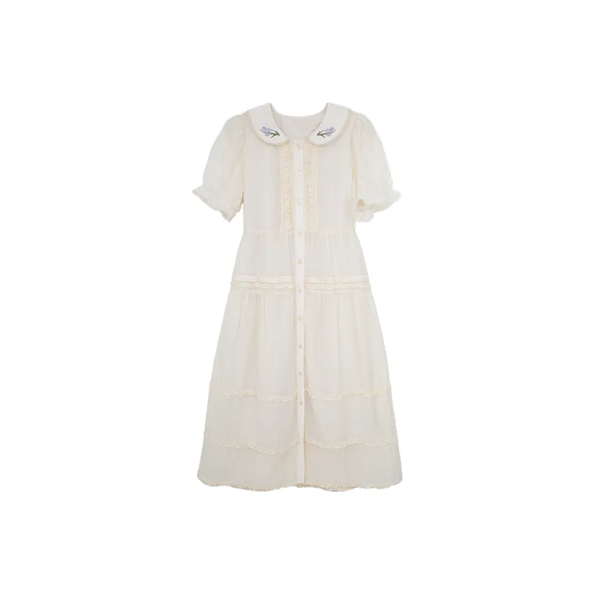 SUNSUNTOWN Короткое платье с короткими рукавами женское