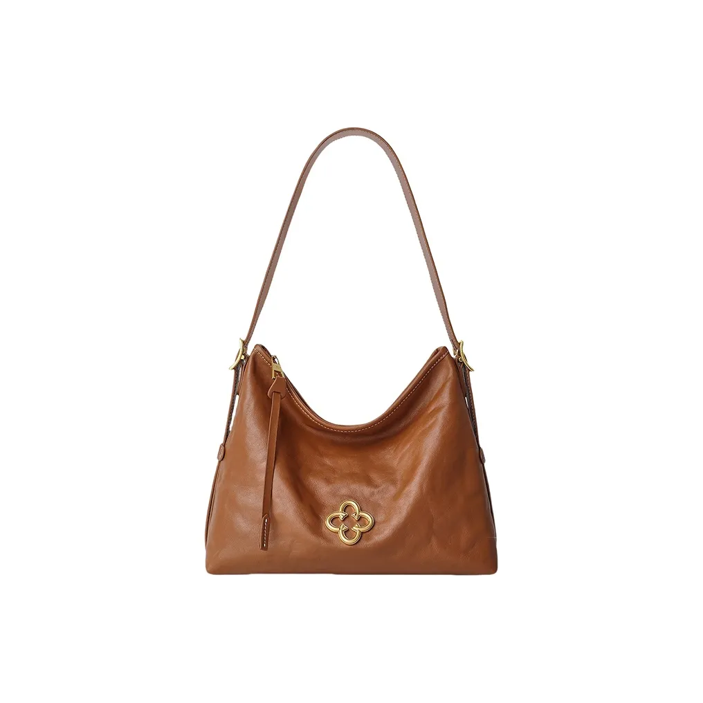 CASSILE Сумка-хобо из коровьей кожи портативная сумка через плечо средний размер женская гаванский коричневый