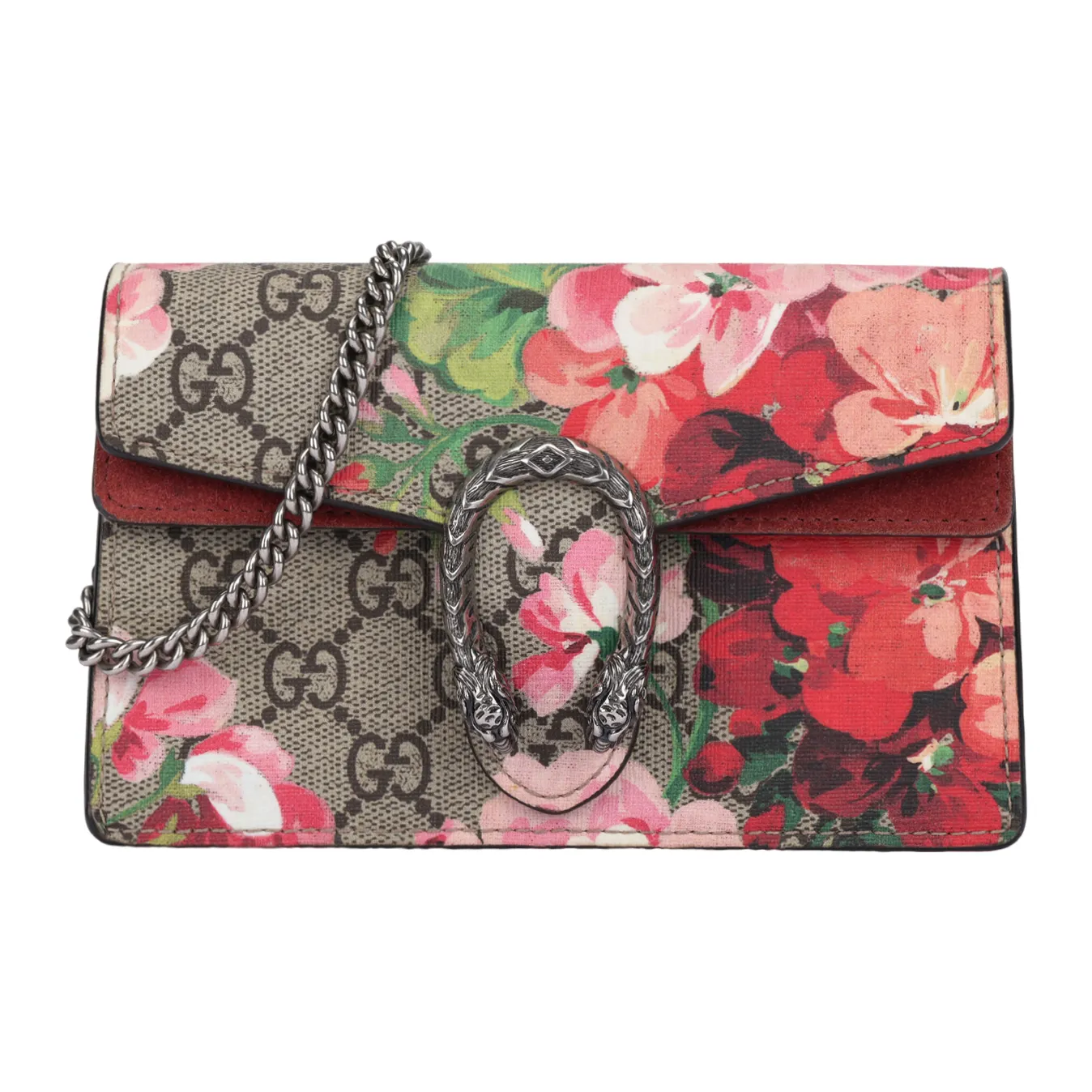 GUCCI Dionysus Blooms Super Mini Shoulder Bag Pink/Ebony