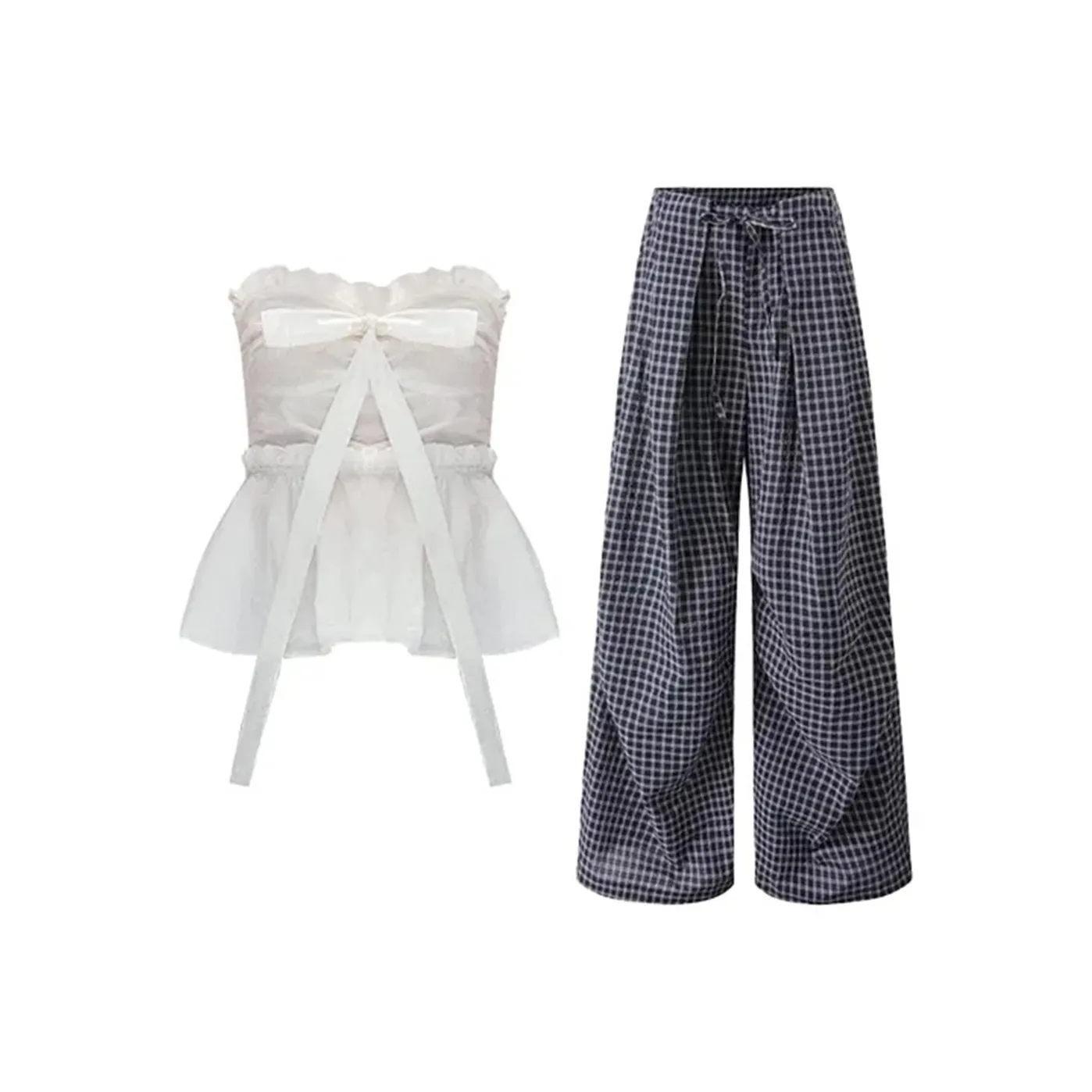 COVER TIME Топ + брюки Женские Повседневные костюмы