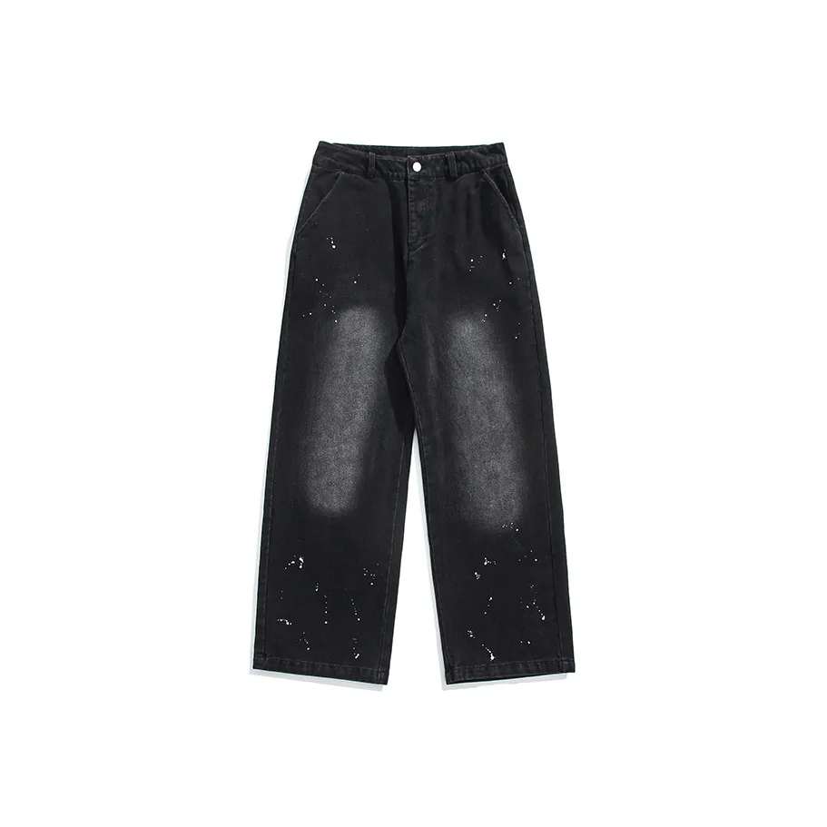 MAOQIAOYI Черные унисекс джинсы