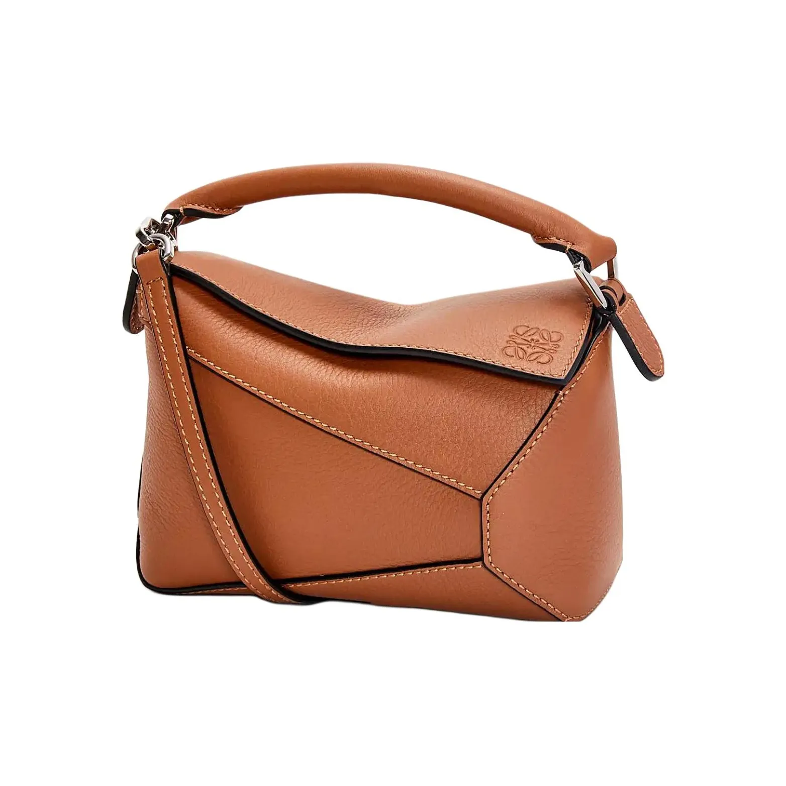 LOEWE Puzzle Cow Leather Handbag, Shoulder Bag, Crossbody Bag Mini Women's Tan