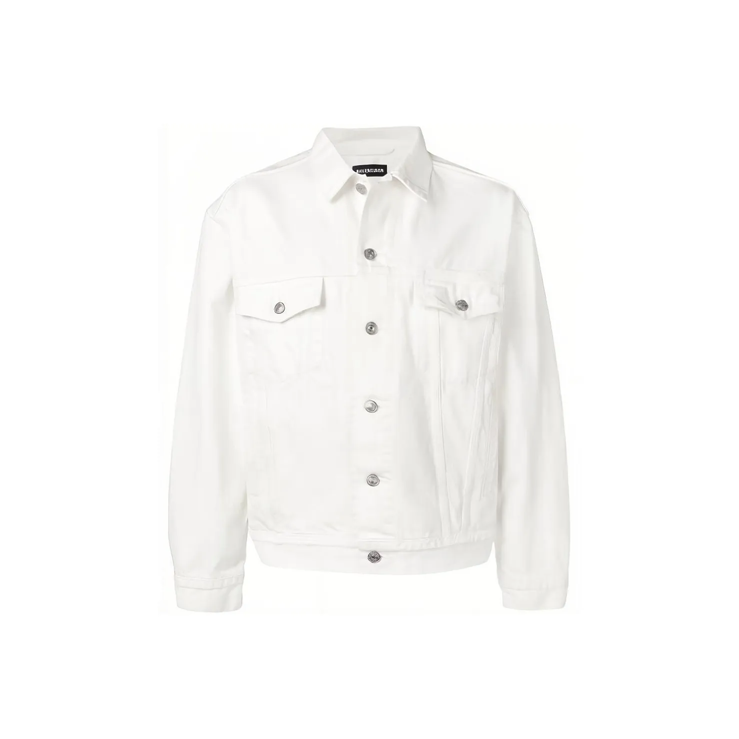 Balenciaga Men's Embroidered Logo Japanese Denim Jacket