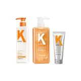 3종 세트: 진정 오일 컨트롤 샴푸 500ml + 향기 샤워 젤 500ml + 리바이탈라이징 헤어 마스크 200g