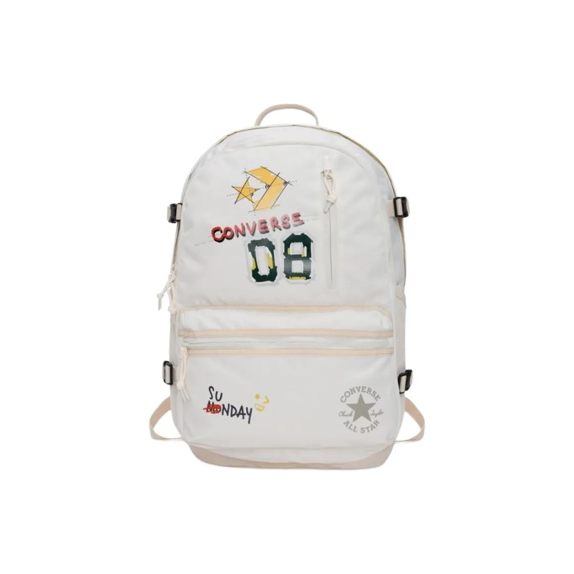 Converse Straight Edge Polyester Backpack Regular Unisex White