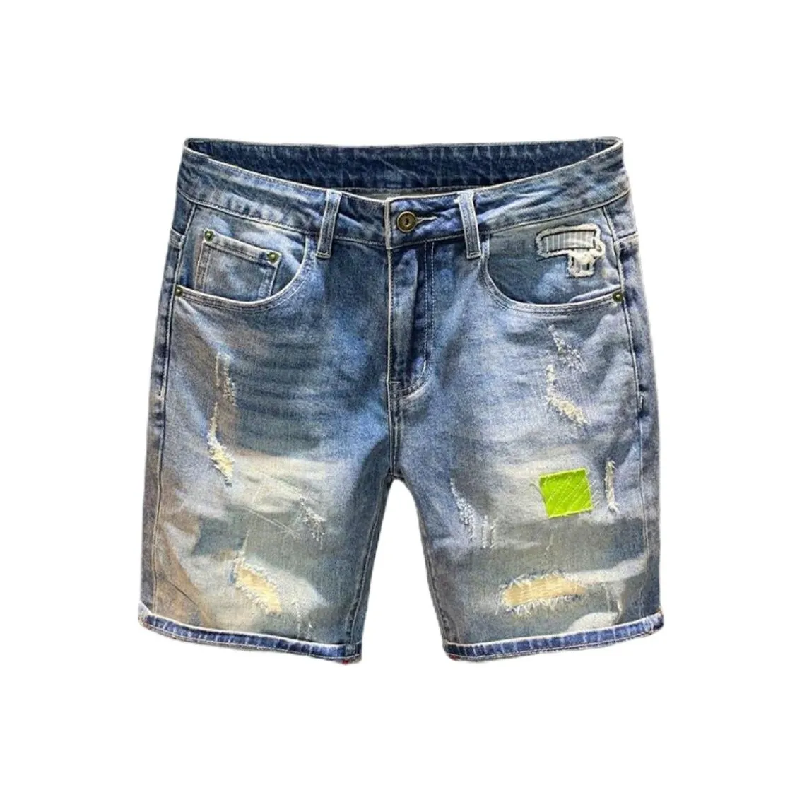 GEOGRE ALEX Blue Men's Denim Shorts GEOGRE ALEX Синий Мужские Джинсовые Шорты