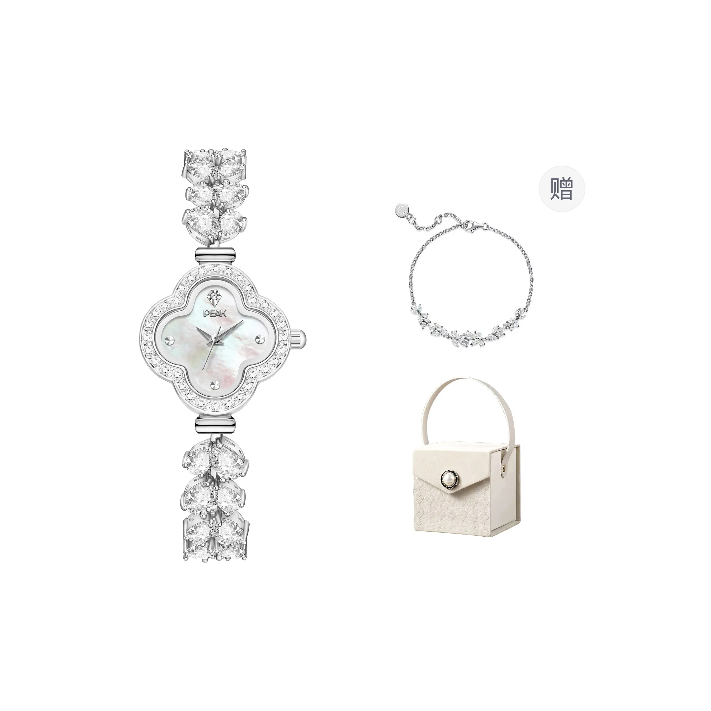 PEAK Кварцевый механизм Часы Женские Золотистый циферблат