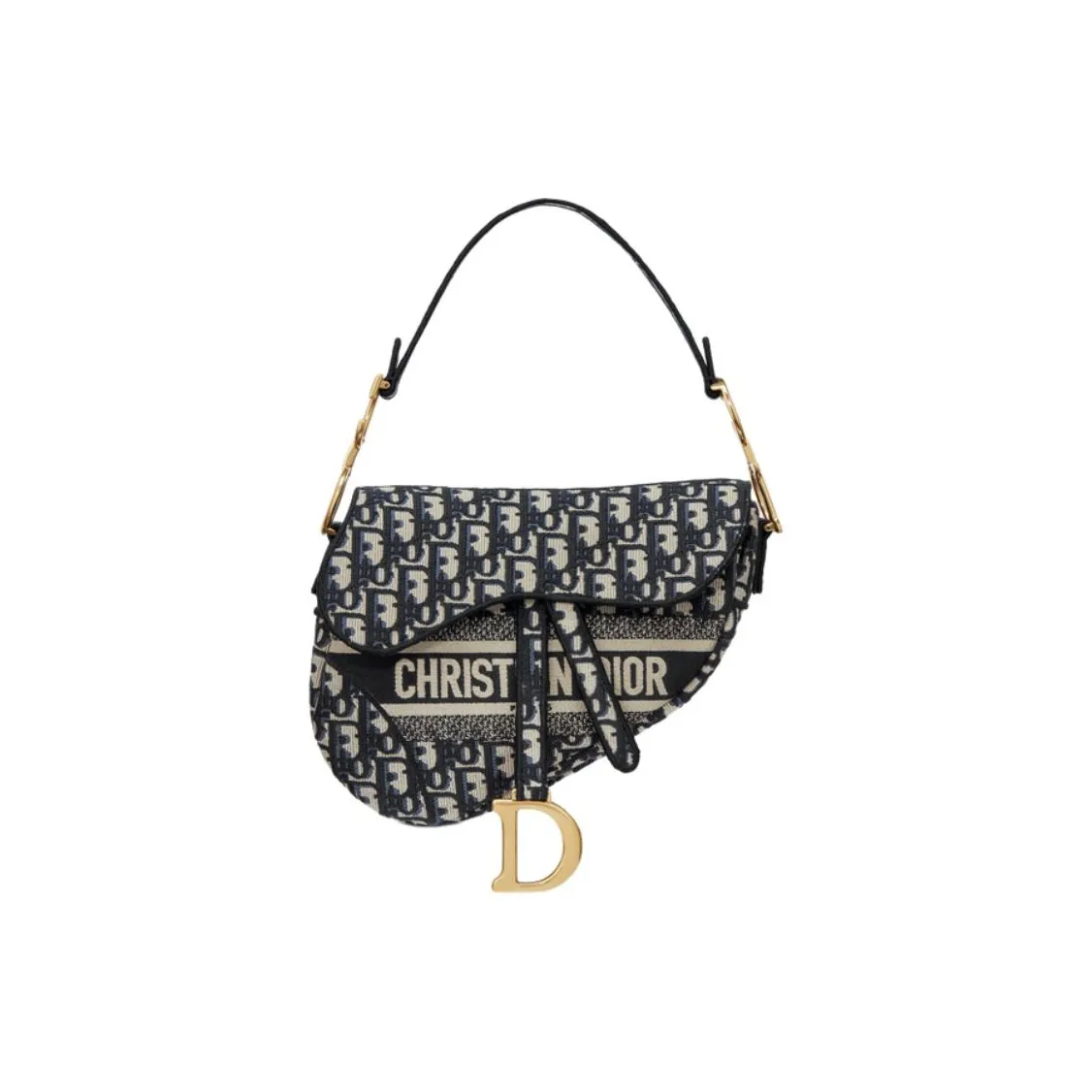 DIOR Saddle Bag Blue DIOR Oblique Embroidery