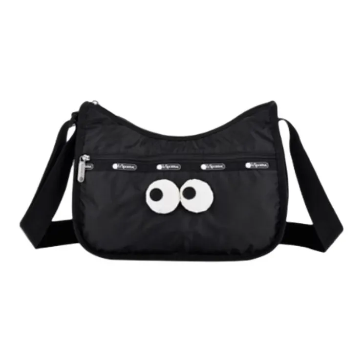 LeSportsac Сумка через плечо с тканевой комбинацией сумка на плечо средний размер женский классический черный