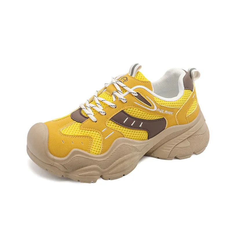 PAUL FRANK Износостойкие Поддерживающие Низкие Топ Кроссовки для бега Женские Желтые