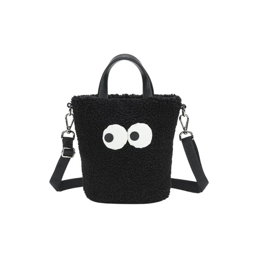 LeSportsac Ткань Сумка-ведро Сумка через плечо Сумка Маленькая Женская Озорная Черная Глупая Милая Синяя