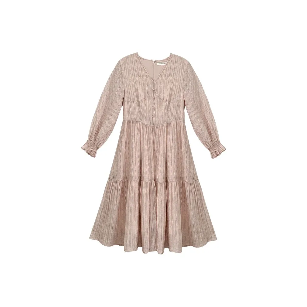 WUPODAMANVZHUANG Длинное платье с длинными рукавами женское