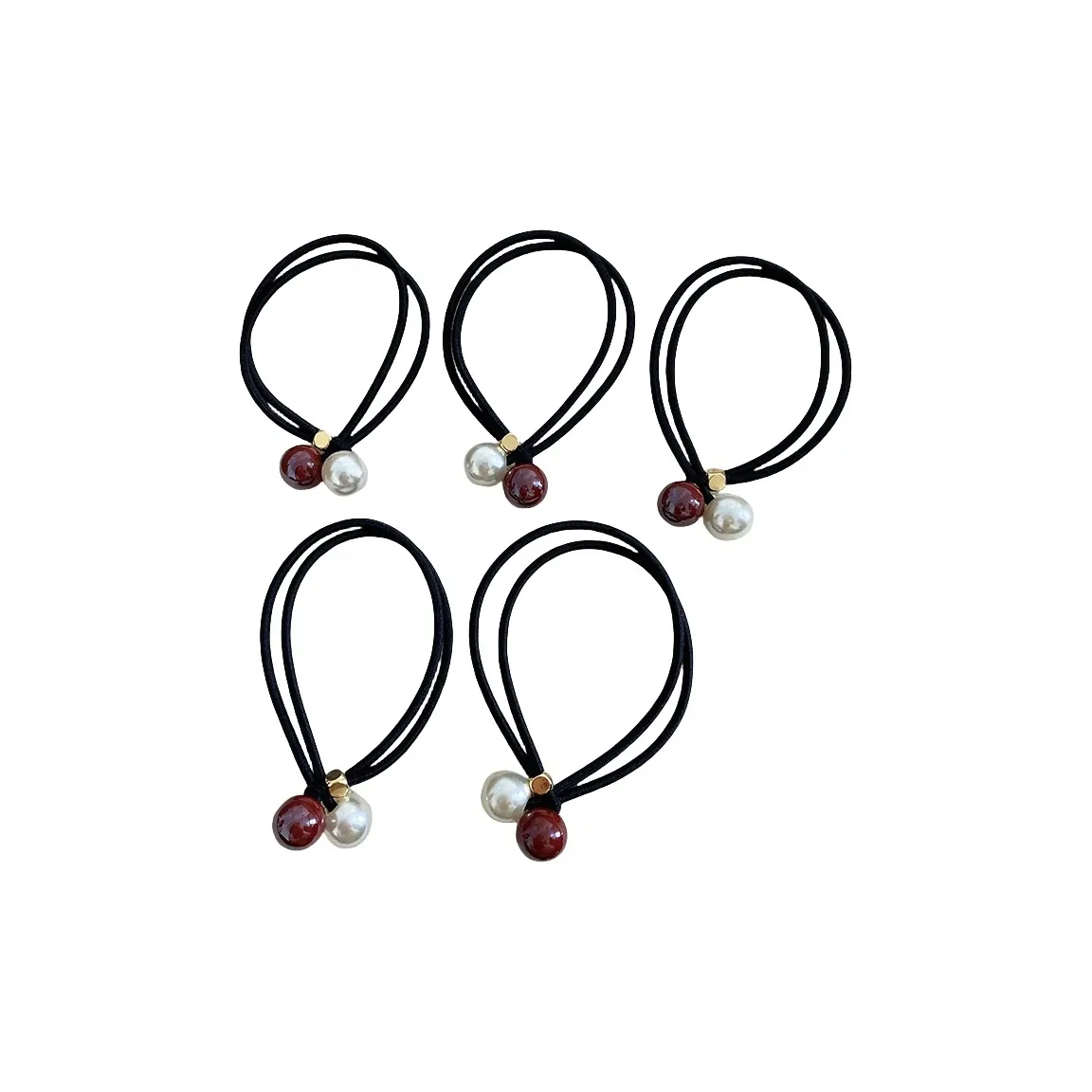 Duoduo Резинка для волос с искусственным жемчугом женская