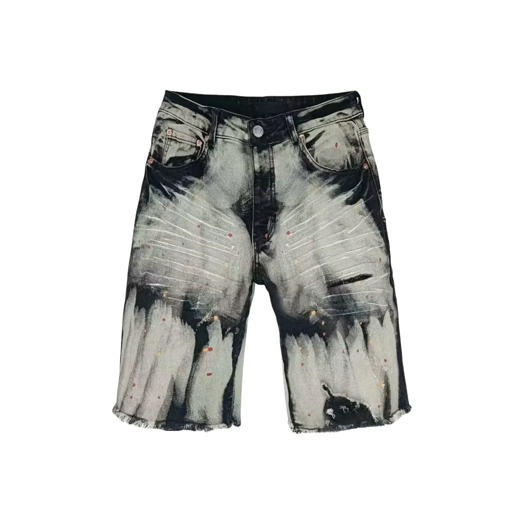 GEOGRE ALEX Черный Серый Цвет Мужские Джинсовые Шорты