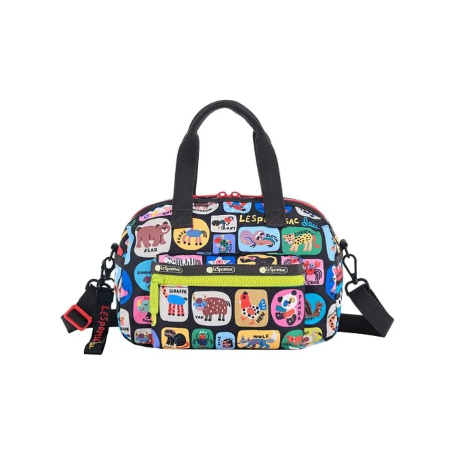 LeSportsac Ткань Bowling Сумка Плечевая Сумка Сумка Средний Размер Женская Многоцветная