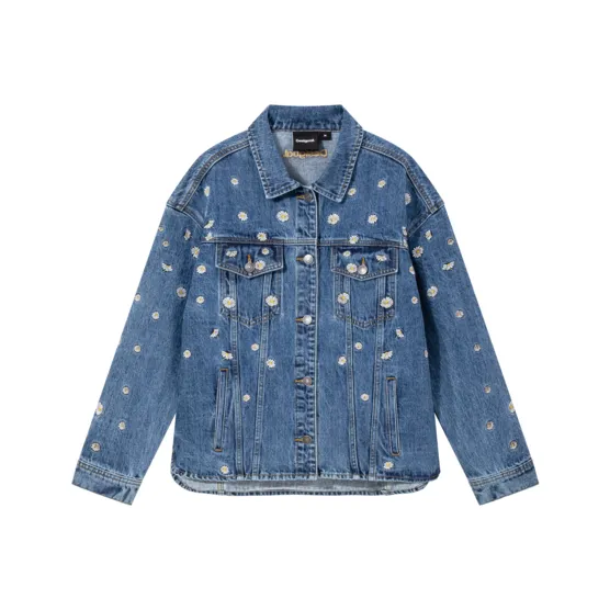 Desigual Средне-голубой джинсовая женская куртка