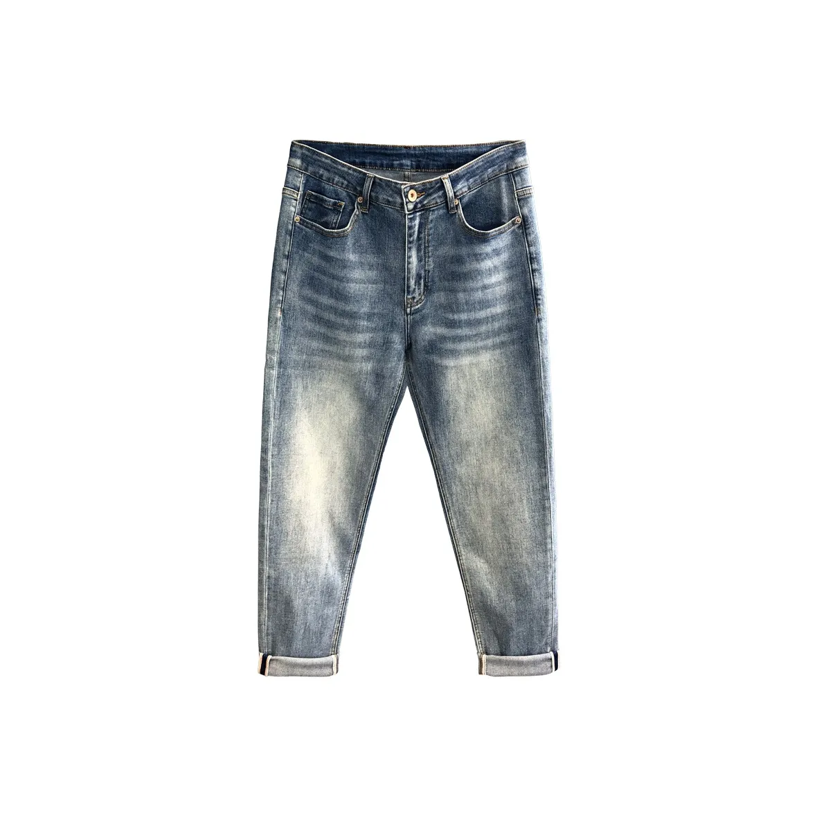 YGQPZHZ 2025 Эластичные Облегающие Зауженные Брюки Мужские