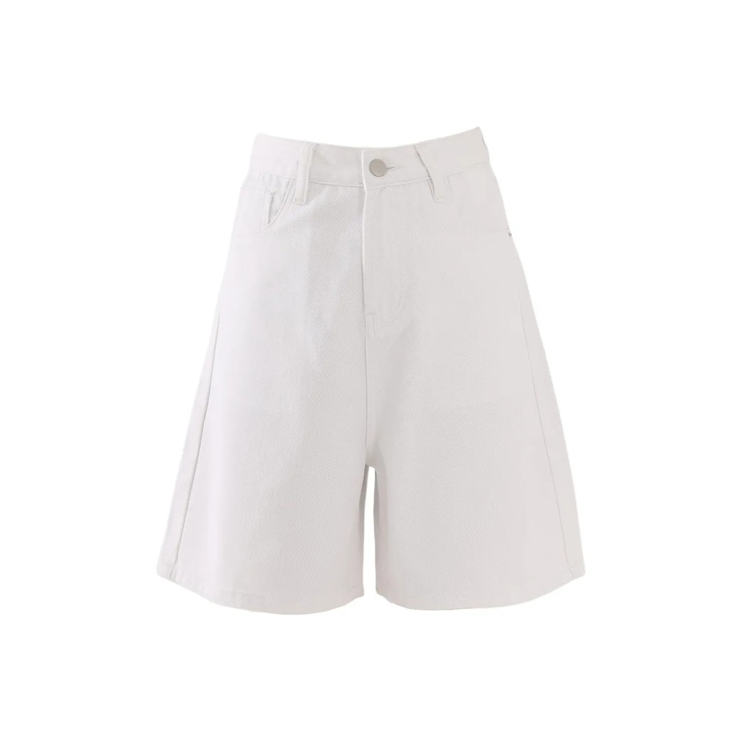 Wen Shan Белые Брюки Джинсовые Шорты Женские с Коленом