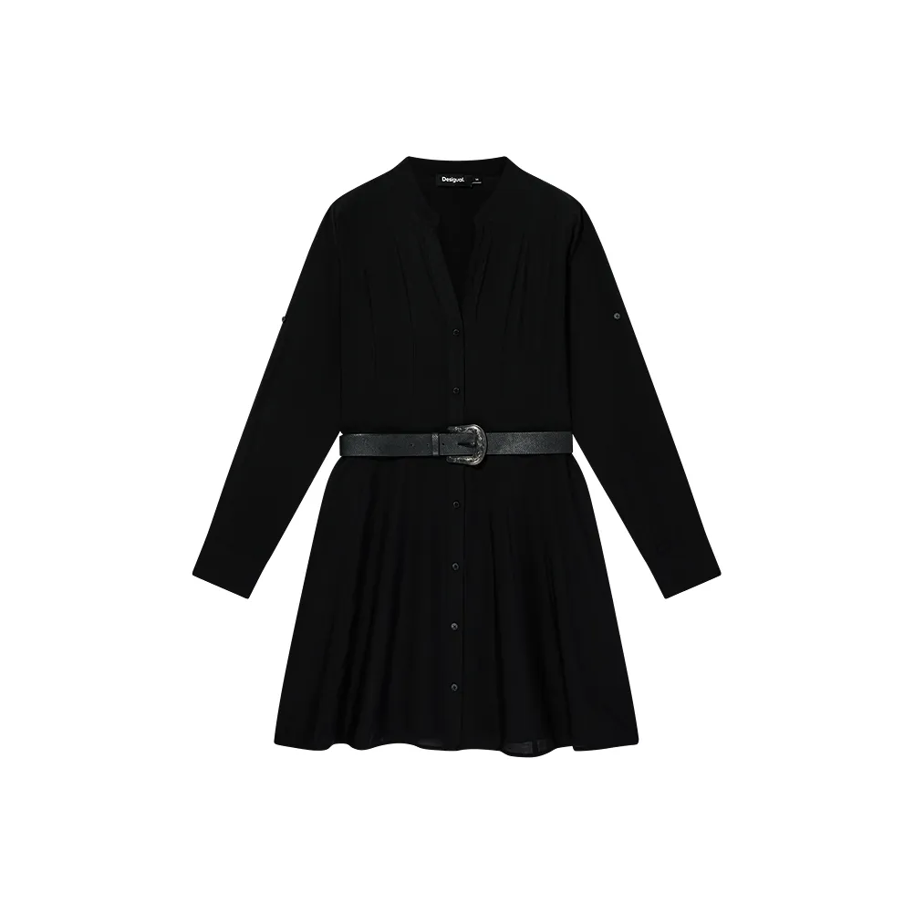 Desigual Длинное платье с длинными рукавами женское