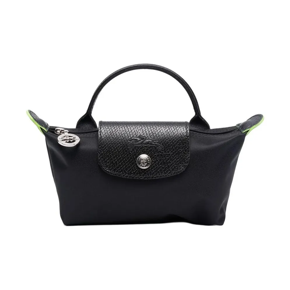 LONGCHAMP Le Pliage Green Polyamide Dumpling Bag Handbag Women's Black