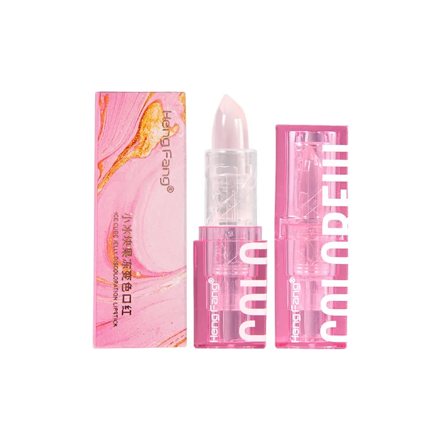 HengFang Мини ICE CUBE Желе Цвет Изменяющийся Помада Крем Увлажняющий