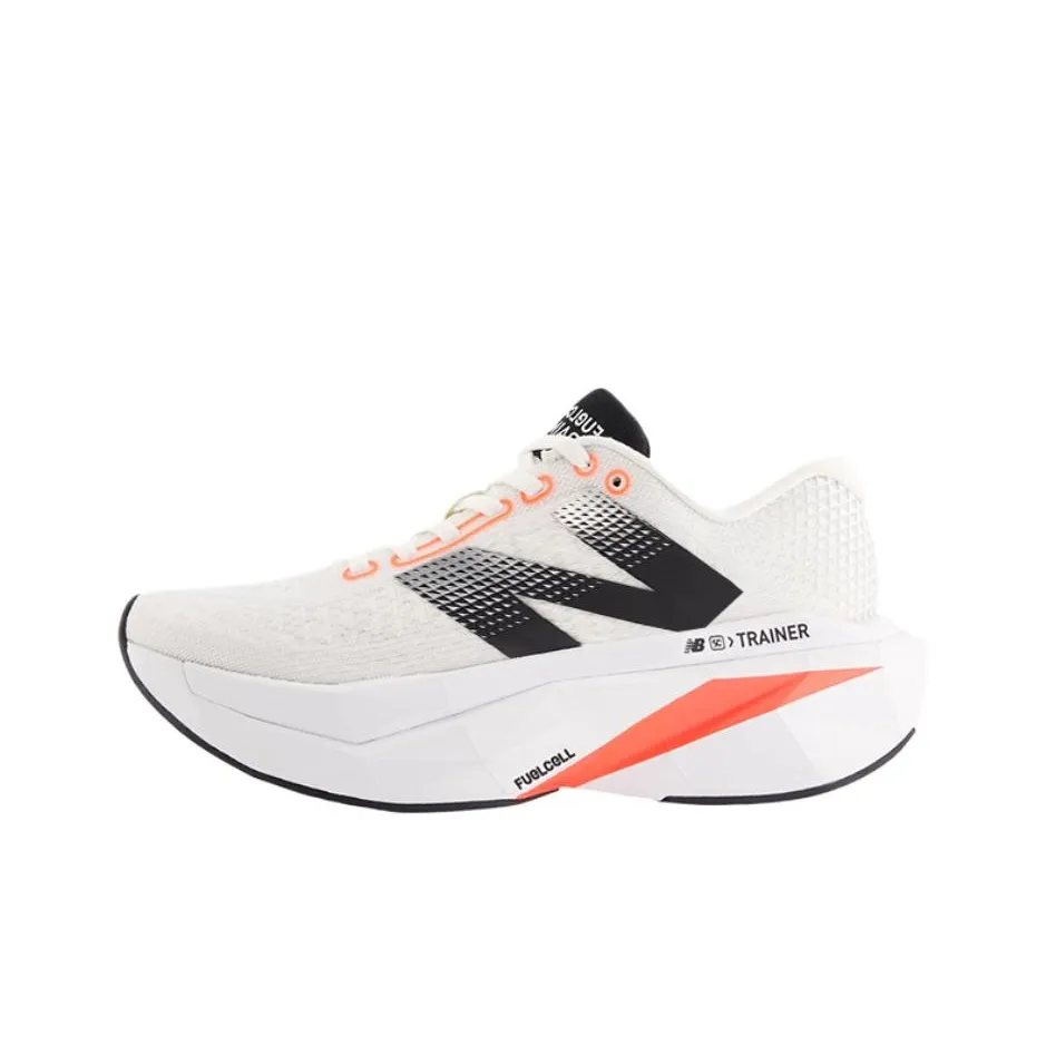 New Balance NB FuelCell SuperComp Trainer V3 Устойчивый к истиранию Низкий Топ Беговые кроссовки Женские Белый Черный