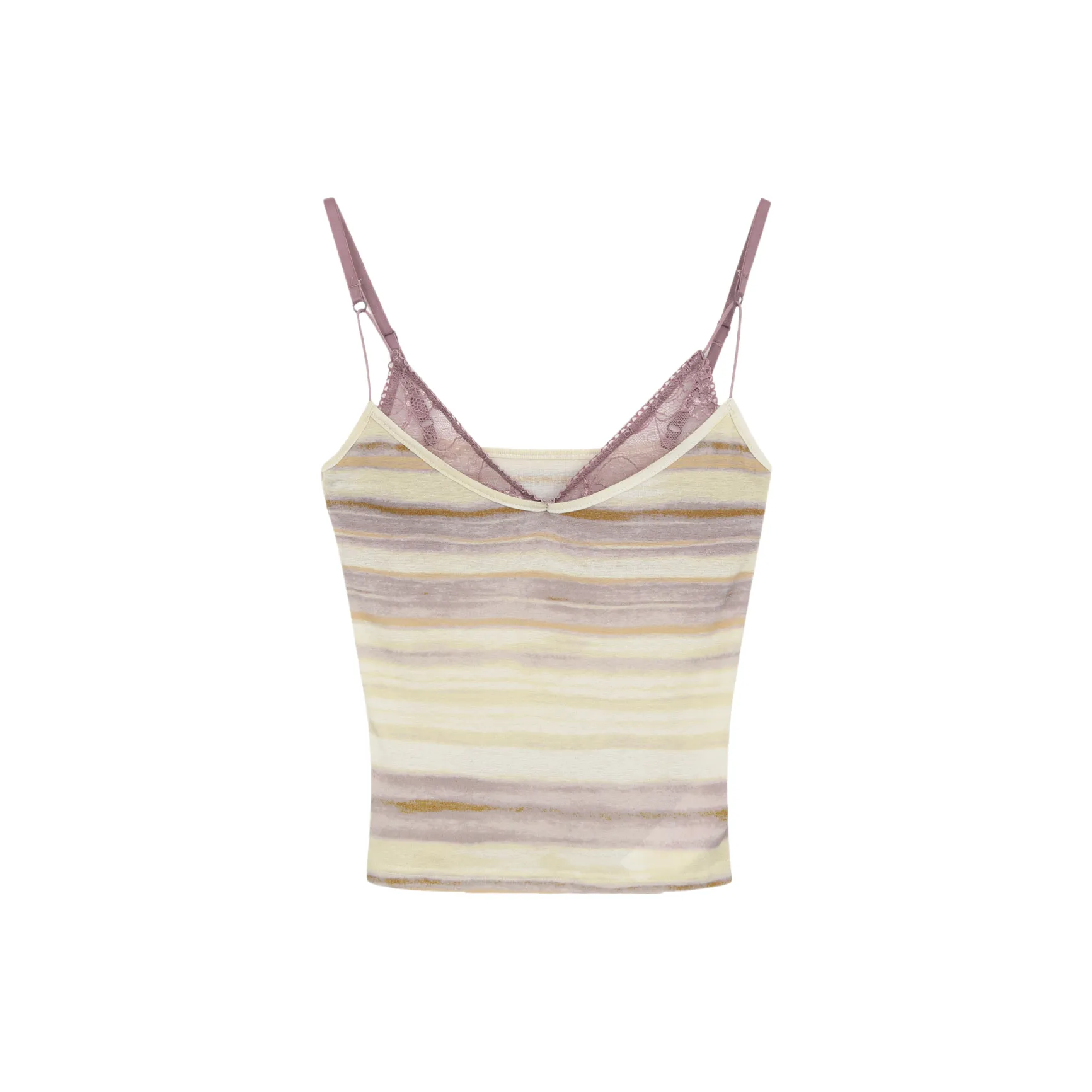 METE WHALE MT Mock Двухкомпонентный Pure Sunset Кружево V-образный вырез Утягивающий Без рукавов Топ Женский