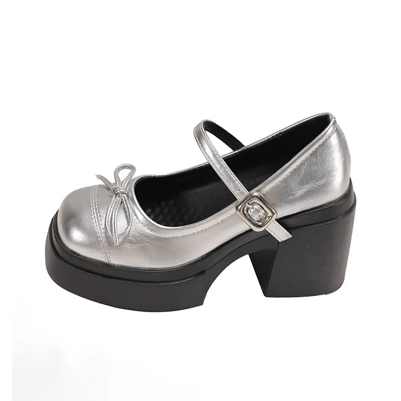 Yue Elsa Грубый каблук Туфли Мэри Джейн Женские